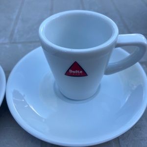 Delta espresso cups and saucers set of 2